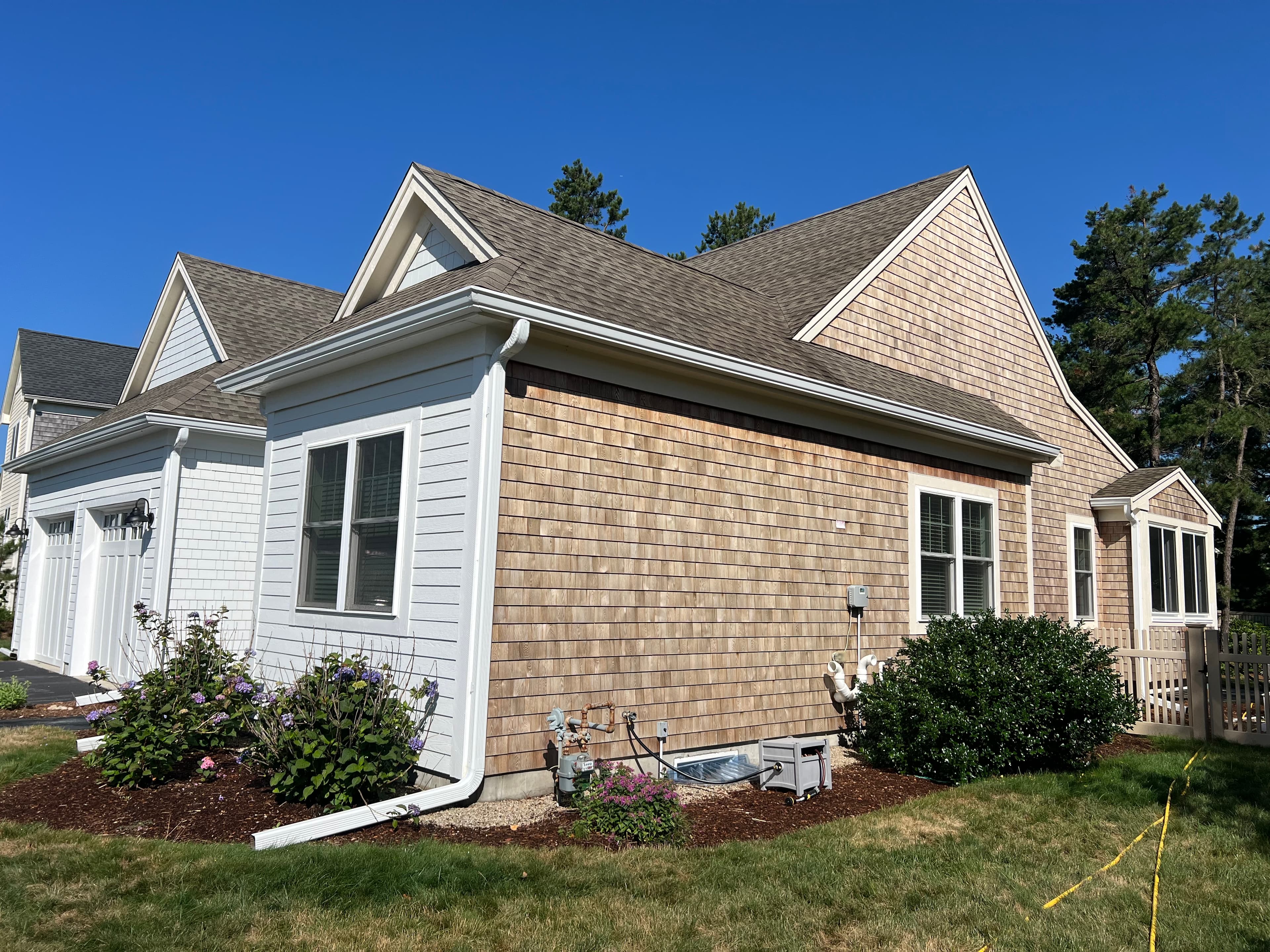 Cedar shake home after soft washing by Graham Power Washing on the South Shore